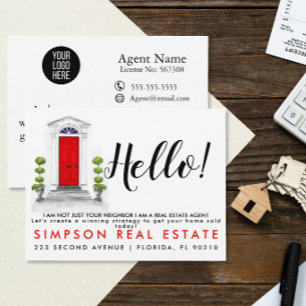 Postal De Anuncios hola Agente Inmobiliario Vecino Introducción