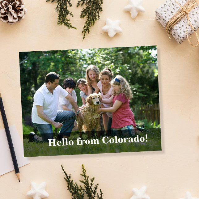 Postal De Anuncios Hola vecino editable, nueva dirección, intro (Subido por el creador)