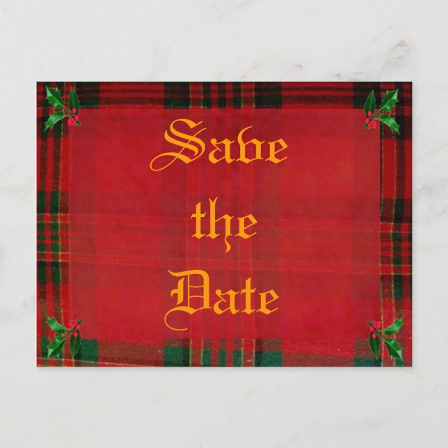 Postal De Anuncios Holly en Red Plaid (Anverso)