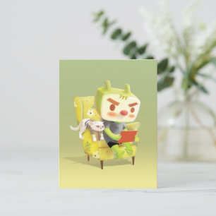 Postal De Anuncios Hora de lectura acogedora con mascota