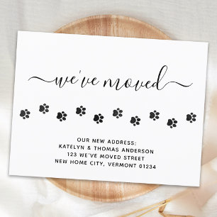 Postal De Anuncios Huellitas Lindas Personalizadas Nos Mudamos Mudanz