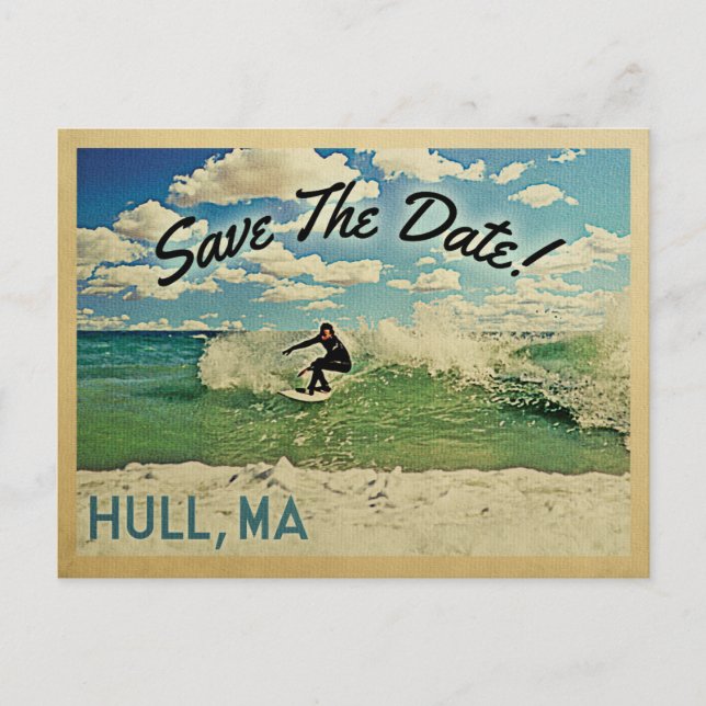 Postal De Anuncios Hull Save The Date California Surfing (Anverso)