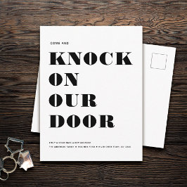 Postal De Anuncios Humor Divertido Nueva Dirección Simple Minimalista