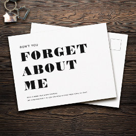 Postal De Anuncios Humor Divertido Nueva Dirección Simple Minimalista