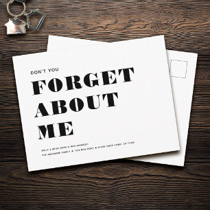 Postal De Anuncios Humor Divertido Nueva Dirección Simple Minimalista