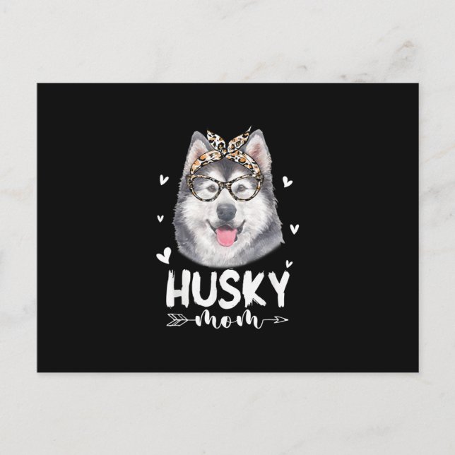 Postal De Anuncios Husky Mom | Regalo de los amantes del perro | Rega (Anverso)