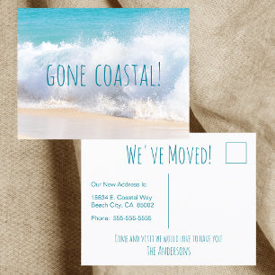 Postal De Anuncios Ida Costera Nueva Ola De Hogar En La Playa Acuarel
