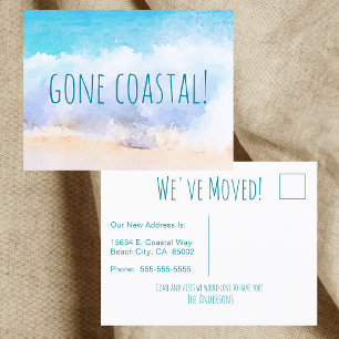 Postal De Anuncios Ida Costera Nueva Ola De Hogar En La Playa Acuarel