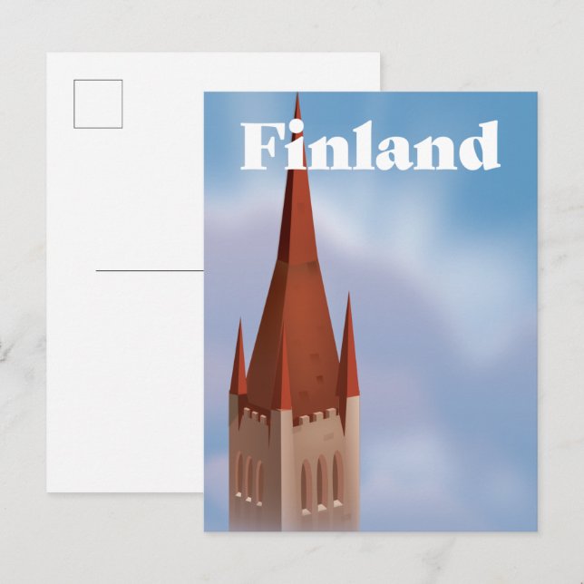 Postal De Anuncios Iglesia de Finlandia  (Anverso / Reverso)
