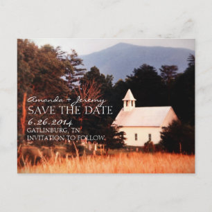 Postal De Anuncios Iglesia de la Montaña Antigua salva la fecha