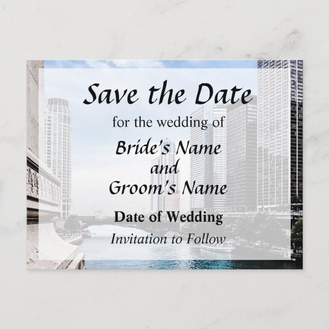 Postal De Anuncios IL - Ver Desde Michigan Avenue Puente Guardar Fech (Anverso)