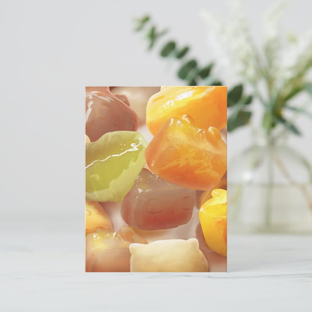 Postal De Anuncios Ilustración de Postre de Bolas de Taro (Anverso de pie)