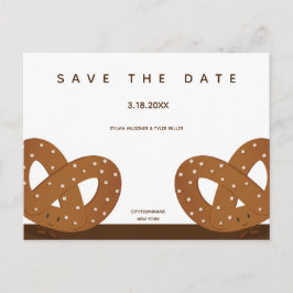 Postal De Anuncios Ilustracion Salted Pretzels Guardar la fecha