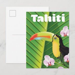 Postal De Anuncios Impresión de viaje de Tucán de Tahití