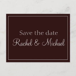 Postal De Anuncios Impresionante Save the Date Morado y Gris