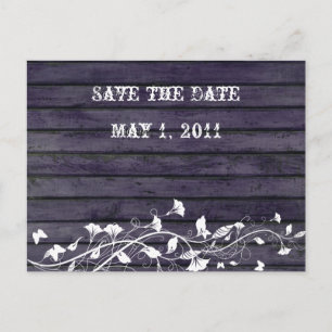 Postal De Anuncios Indigo Wood Save the Date