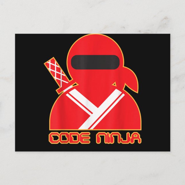 Postal De Anuncios Ingeniero de codificación informática Code Ninja d (Anverso)