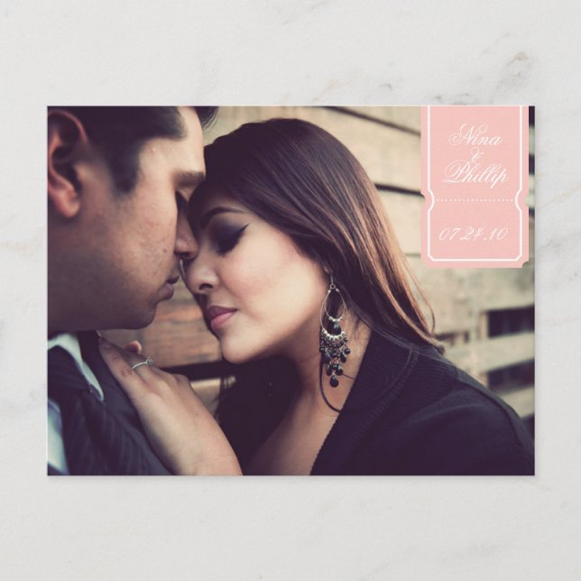 Postal De Anuncios inspirado por vintage salve la fecha (Anverso)