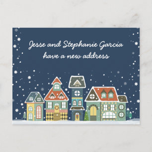 Postal De Anuncios Invierno Nueva dirección residencial que hemos mov