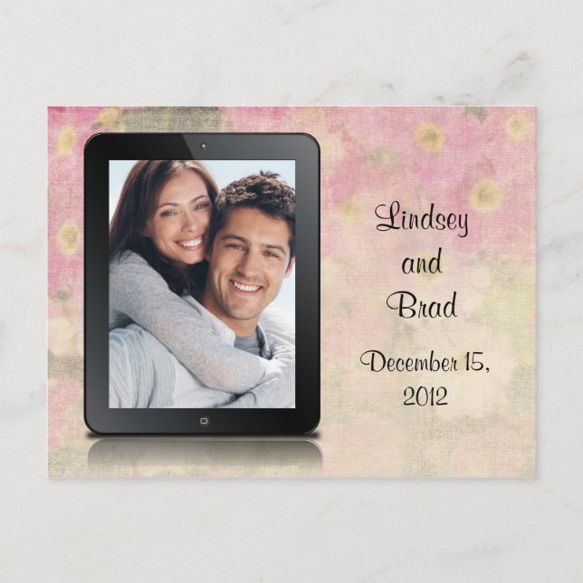 Postal De Anuncios iPad "Save The Date" (Anverso)