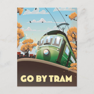 Postal De Anuncios Ir en Tranvía