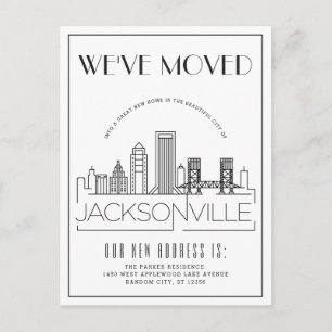Postal De Anuncios Jacksonville Modern Deco Cambio de Dirección