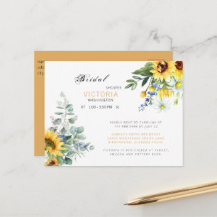 Postal De Anuncios Jardín de flores de girasoles coloridos para ducha