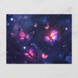 Postal De Anuncios Jardín de mariposas nocturnas celestiales