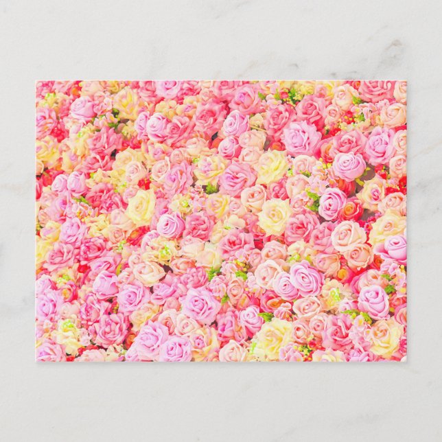 Postal De Anuncios jardín de rosas (Anverso)