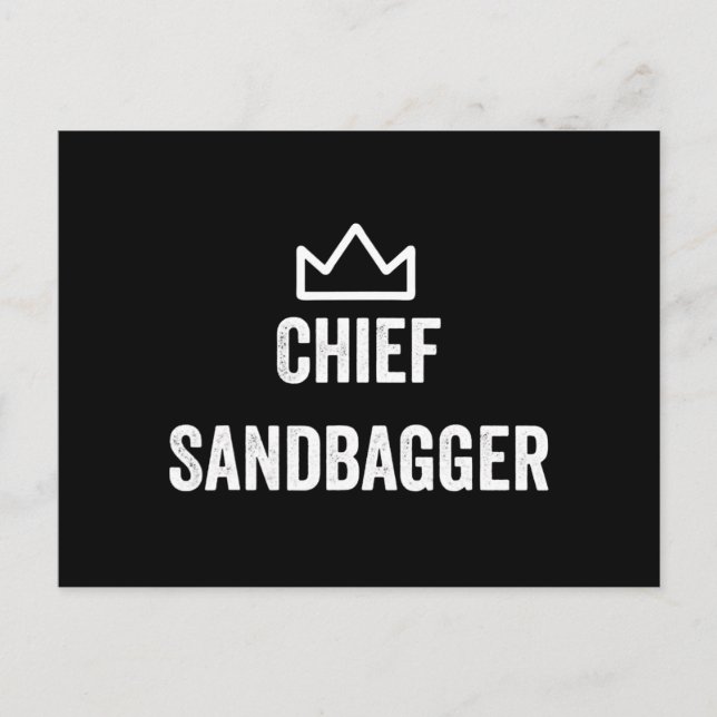 Postal De Anuncios Jefe Sacudidor de Arena Golf Meme Bjj Ajedrez Saco (Anverso)