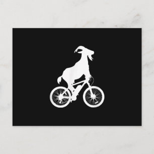 Postal De Anuncios Jinete De Bicicleta De Cabra Divertido Regalo Gráf