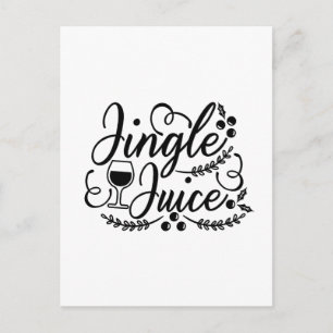 Postal De Anuncios Jingle Juice Divertida Cerveza de Navidad Bebiendo