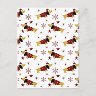 Postal De Anuncios Jingle Todo el Camino del Dachshund