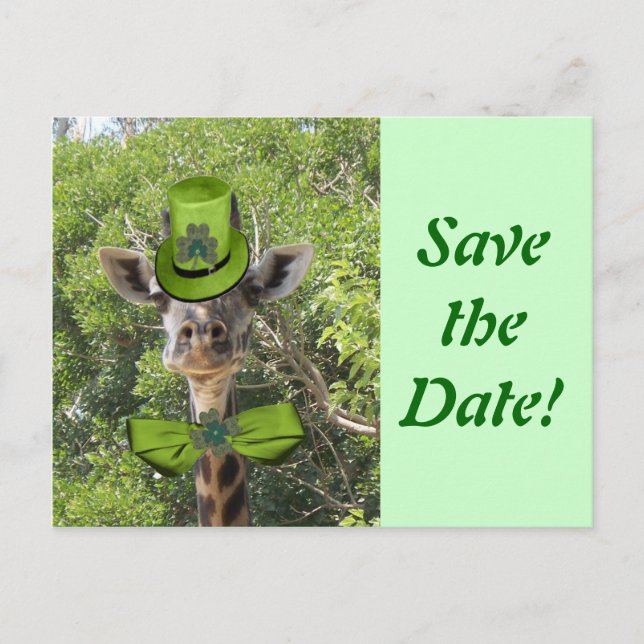 Postal De Anuncios Jirafa Afortunada (Anverso)