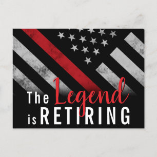 Postal De Anuncios Jubilación del Departamento de Bomberos