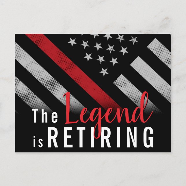 Postal De Anuncios Jubilación del Departamento de Bomberos (Anverso)