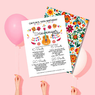 Postal De Anuncios juego de búsqueda del tesoro para niños fiesta de