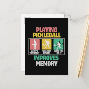 Postal De Anuncios Jugar Pickleball Mejora la Memoria