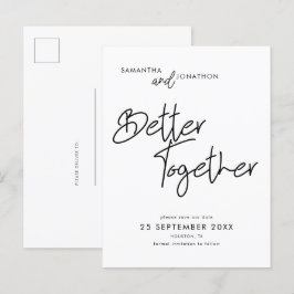 Postal De Anuncios Juntos es mejor Guión Moderno Salvar la Fecha