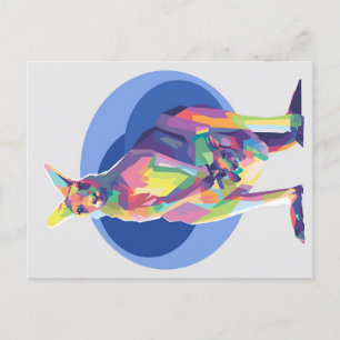 Postal De Anuncios Kangaroo en el arte pop   Regalo perfecto