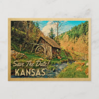 Kansas Salva La Fecha Rustic Cabin Mill Woods