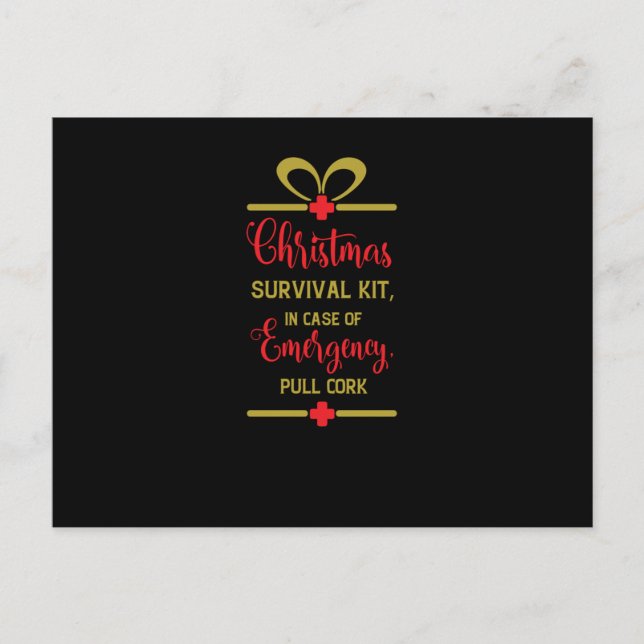 Postal De Anuncios kit de supervivencia navideño (Anverso)