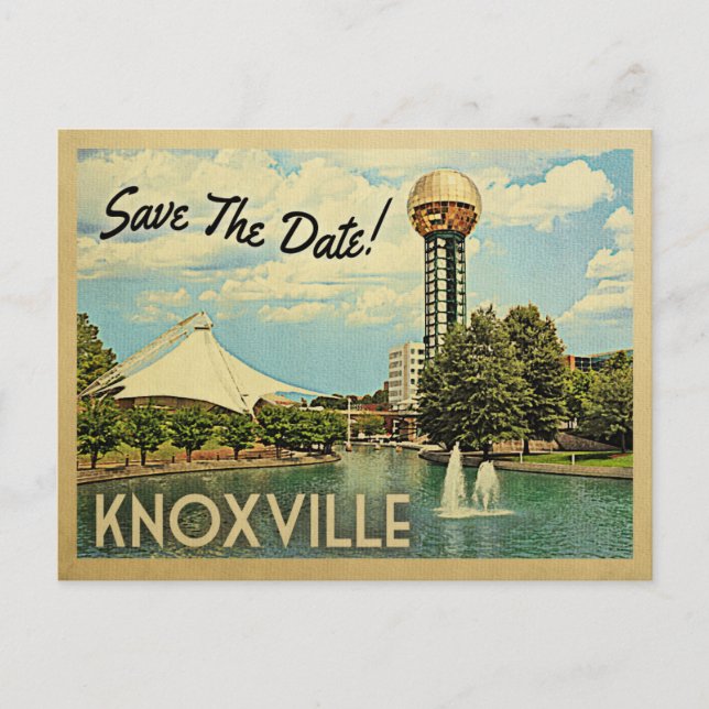 Postal De Anuncios Knoxville Guardar La Fecha Tennessee (Anverso)