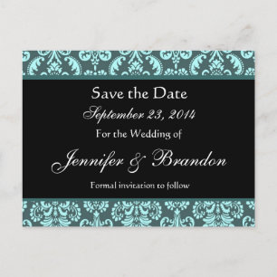 Postal De Anuncios La aguamarina y el damasco verde azulado ahorran