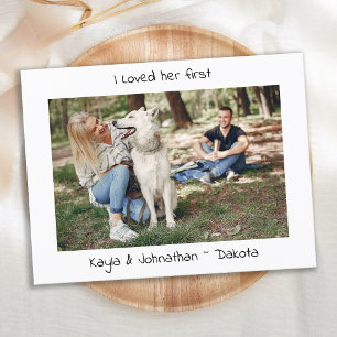 Postal De Anuncios La Amé Primero - Boda de Perro Moderna Simple y Bo