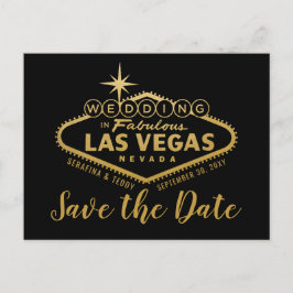 Postal De Anuncios La boda de destino de Las Vegas Guardar la fecha