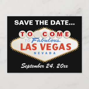 Postal De Anuncios La boda de destino de las Vegas Save the Date