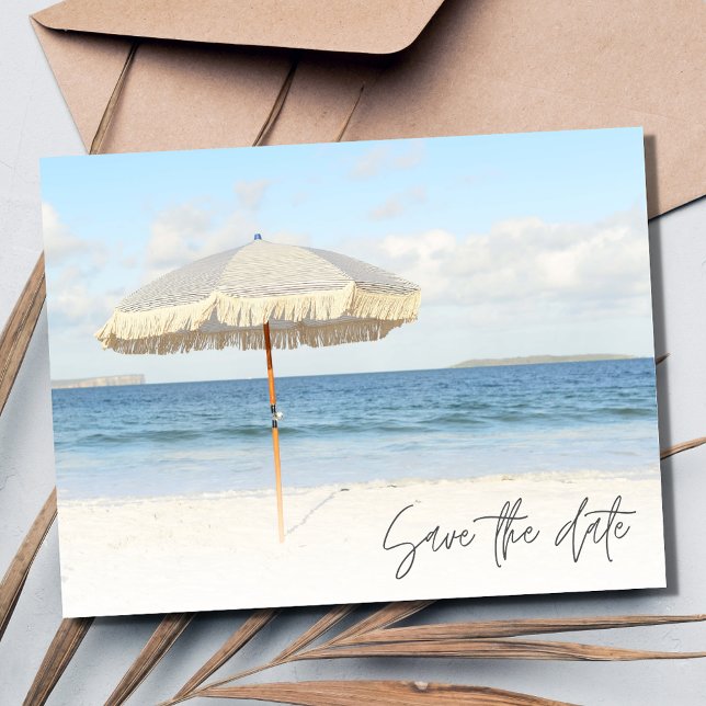 Postal De Anuncios La boda de Florida salva la fecha (Florida Beach Wedding Save the Date Postcard)