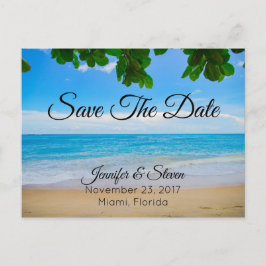 Postal De Anuncios La Boda De La Isla Tropical Beach Save The Date