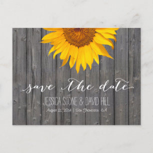 Postal De Anuncios La boda de la madera de un granero de girasol en e